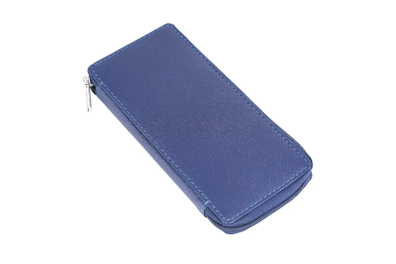 Leather key pouch with zip closure 96481