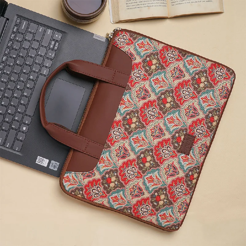 Mughal Art Multicolor L-Zippered Laptop Sleeve