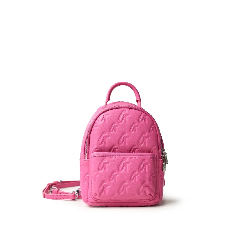 MINI MONOGRAM BACKPACK - HOT PINK